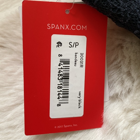 New With Tags SPANX Undie-tectable® Better Bandeau Size Small Black Lace - Picture 9 of 9